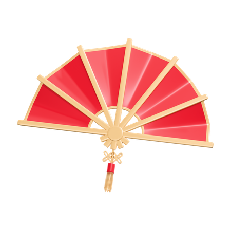 Chinese Hand Fan  3D Icon