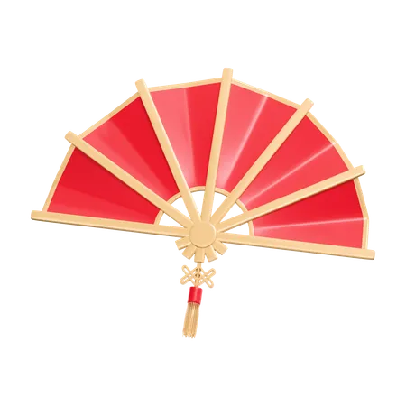 Chinese Hand Fan  3D Icon