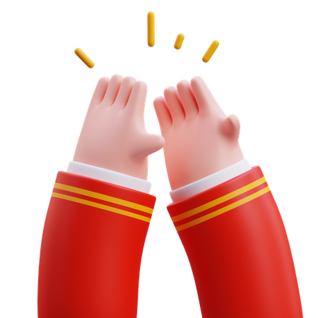 Chinese Hand High Five  3D Icon
