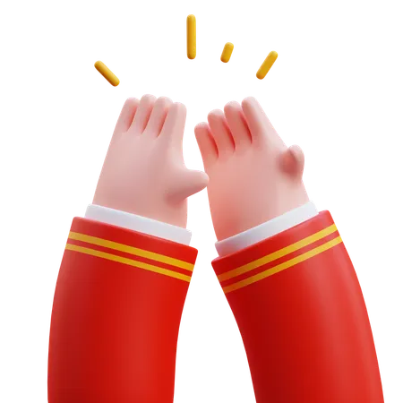 Chinese Hand High Five  3D Icon