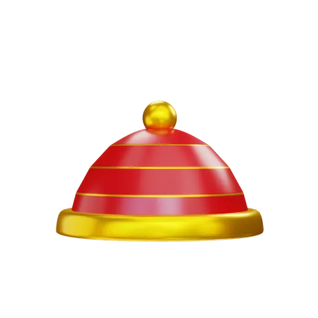 3 D Rendering Chinese New Year Hat Illustration Object 3D Illustration