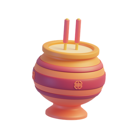 Chinese Incense  3D Icon
