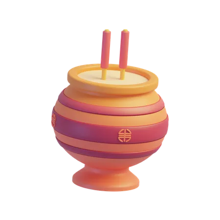 Chinese Incense  3D Icon