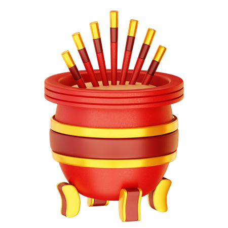 Chinese Incense  3D Icon