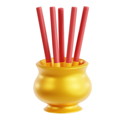 Chinese Incense  3D Icon