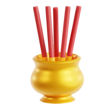 Chinese Incense  3D Icon