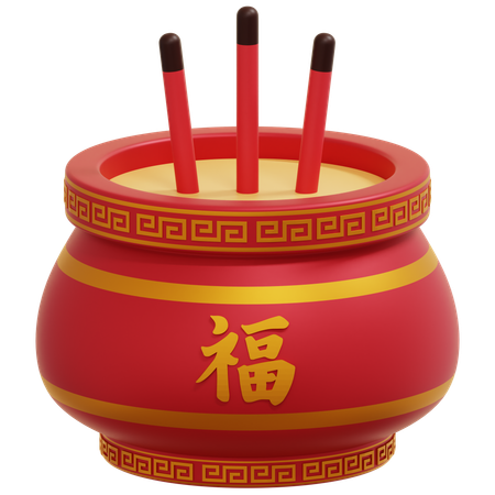 Chinese Incense Burner  3D Icon
