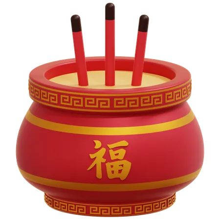 Chinese Incense Burner  3D Icon