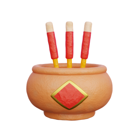 Chinese Incense Pot  3D Icon