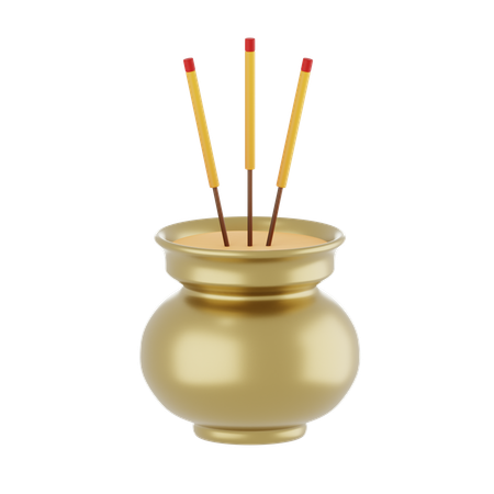 Chinese Incense Pot  3D Icon