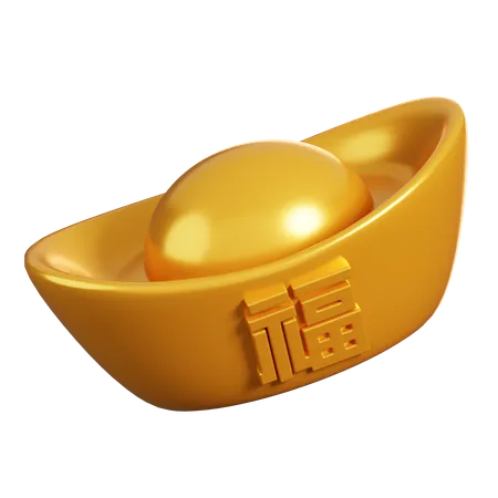 Chinese Ingot  3D Icon