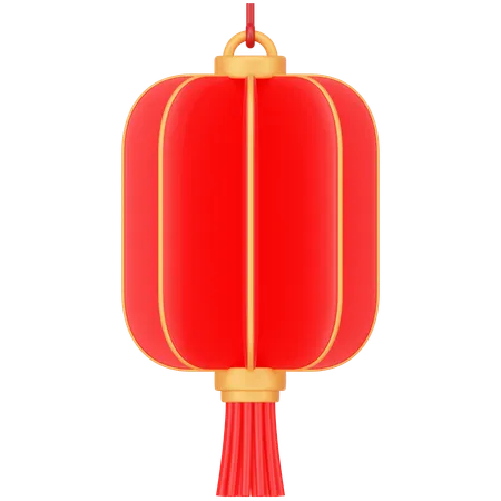 Chinese Paper Lantern Art Cylindrical Shape 3 D Icon Render 3D Icon