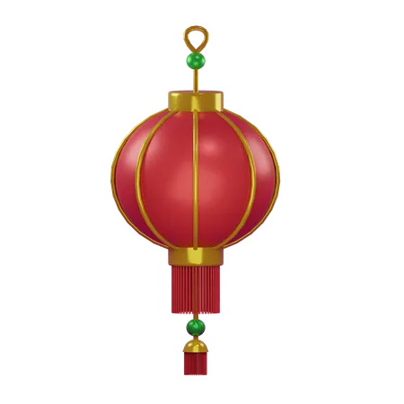 3 D Chinese Lantern Icon Isolated On Transparent Background 3 D Illustration 3D Icon