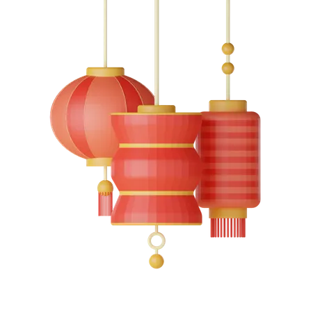 Chinese Lantern  3D Icon