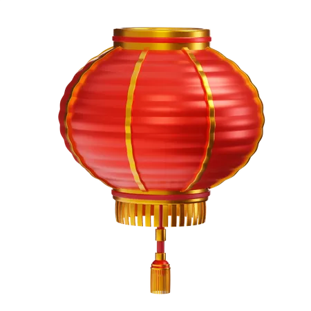 Chinese Lantern In Transparent Background 3 D Illustration 3D Icon