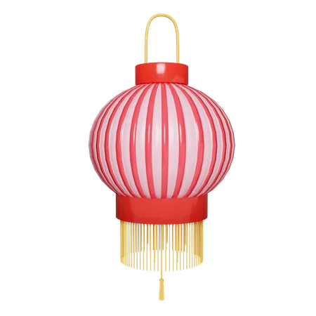 3 D Chinese Lanterns Mid Autumn Festival Icon Isolated On Yellow Background 3 D Rendering Illustration Clipping Path 3D Icon