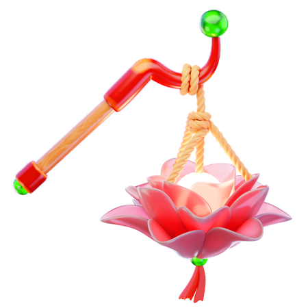 Chinese Lantern Lotus  3D Icon