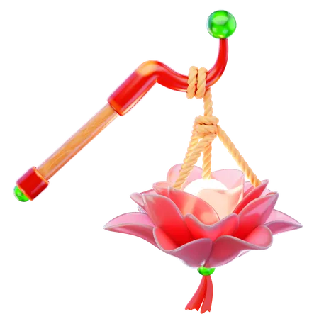 Chinese Lantern Lotus  3D Icon