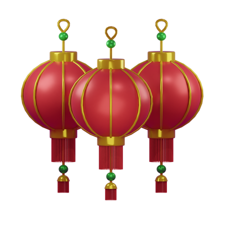 Chinese Lanterns  3D Icon