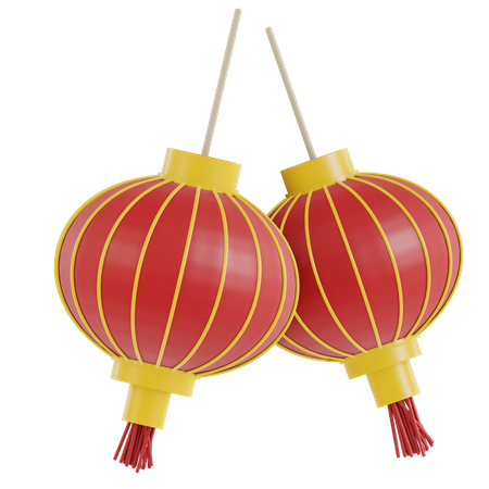 Chinese Lanterns  3D Icon