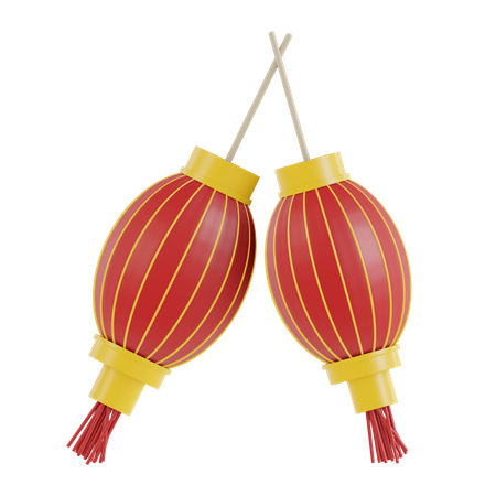 Chinese Lanterns  3D Icon