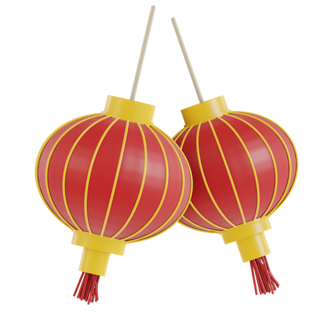 Chinese Lanterns  3D Icon