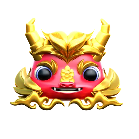 Chinese Lion Head  3D Icon