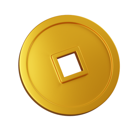 Chinese Lucky Coin  3D Icon