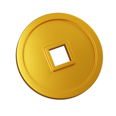 Chinese Lucky Coin  3D Icon