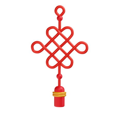 Chinese Lucky Knot 3D Illustration