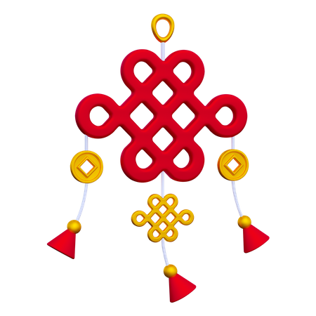 Chinese Lucky Knot 3D Icon