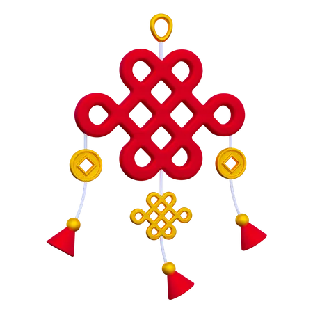 Chinese Lucky Knot 3D Icon