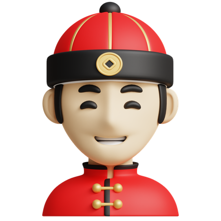 중국 남자  3D Icon
