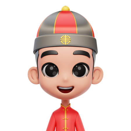 Chinese Man Avatar  3D Icon