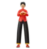 Chinese Man Giving Standing Pose