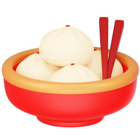 Chinese Momos  3D Icon