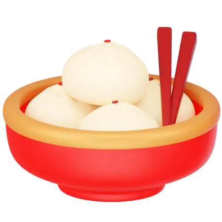 Chinese Momos  3D Icon