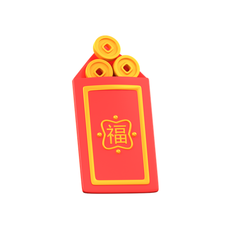 Chinese Money envelope  3D Icon