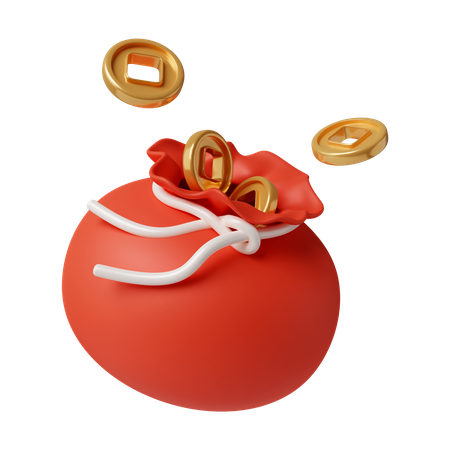 Chinese Money Sack  3D Icon