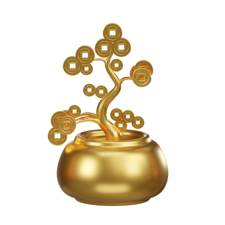 Chinese Money Tree  3D Icon