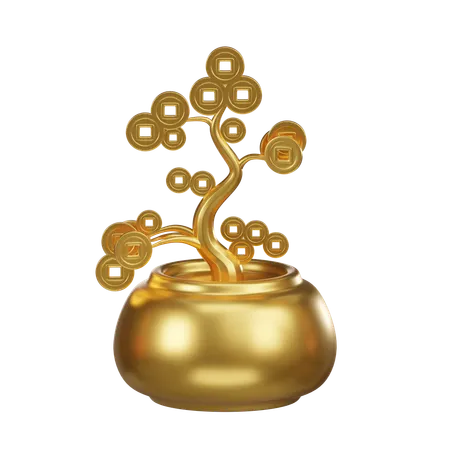 Chinese Money Tree  3D Icon