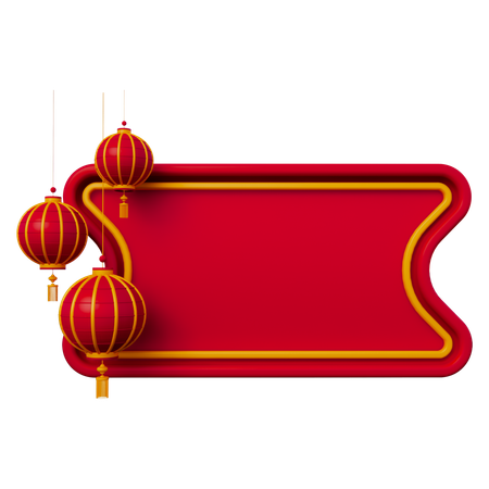 Chinese New Year Banner  3D Icon