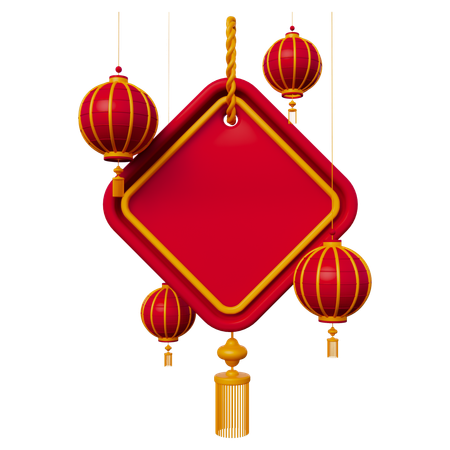 Chinese New Year Banner  3D Icon