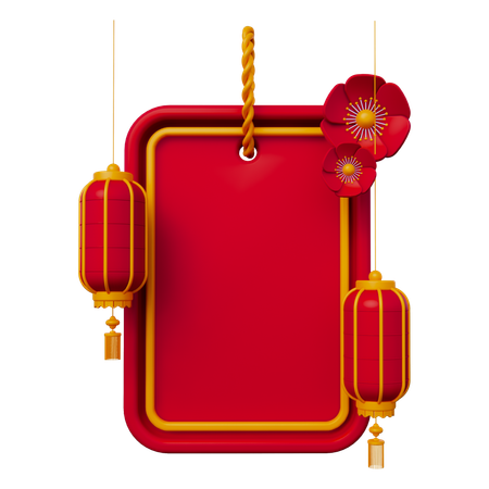 Chinese New Year Banner  3D Icon