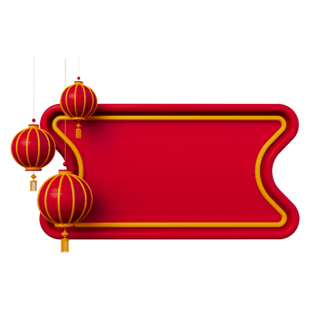 Chinese New Year Banner  3D Icon