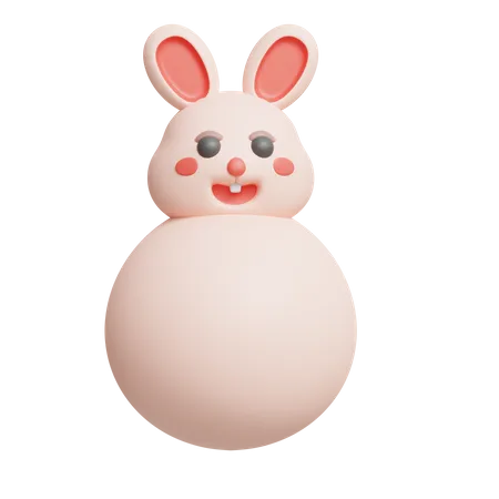 Chinese New Year Bunny  3D Icon