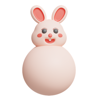 Chinese New Year Bunny 3D Icon
