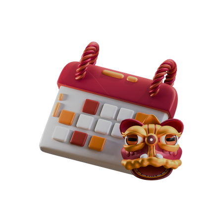 Chinese New Year Calender  3D Icon