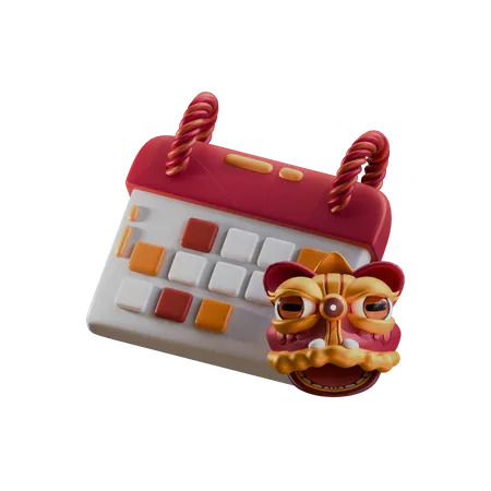 Chinese New Year Calender  3D Icon