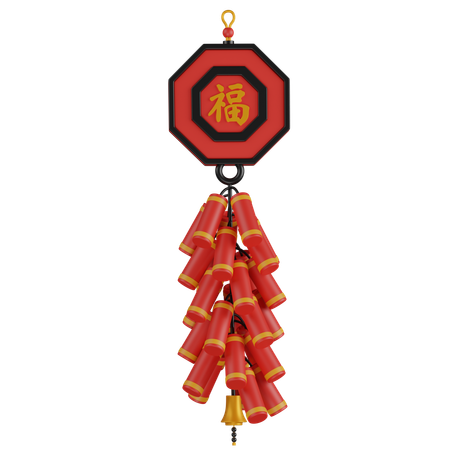 Chinese New Year Crackers  3D Icon